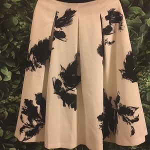 White House Black Market Floral Skirt